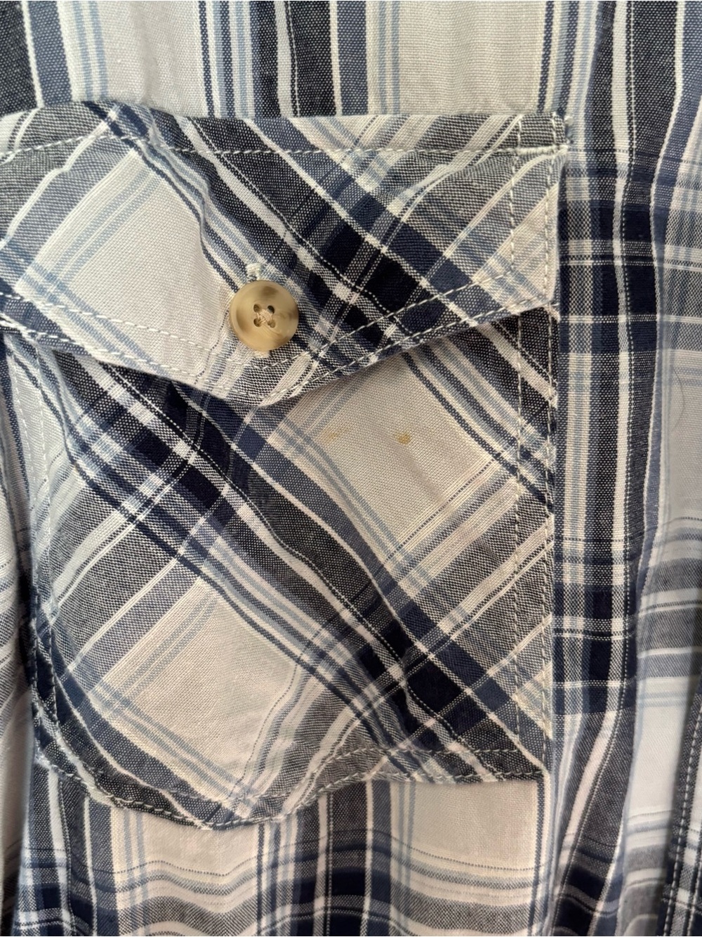 Duluth Trading Co Black & White Plaid Short Sleeve Button-Down Shirt - Picture 3 of 7